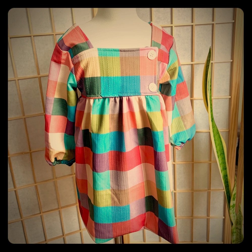 Multi Color Checkered Dress
